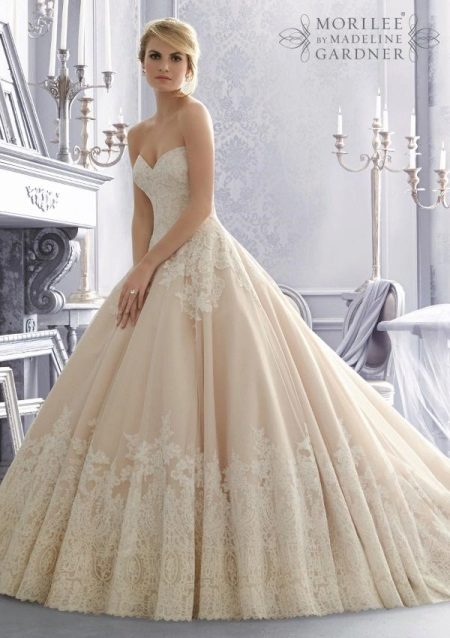 Ivory rochie de nunta de culoare