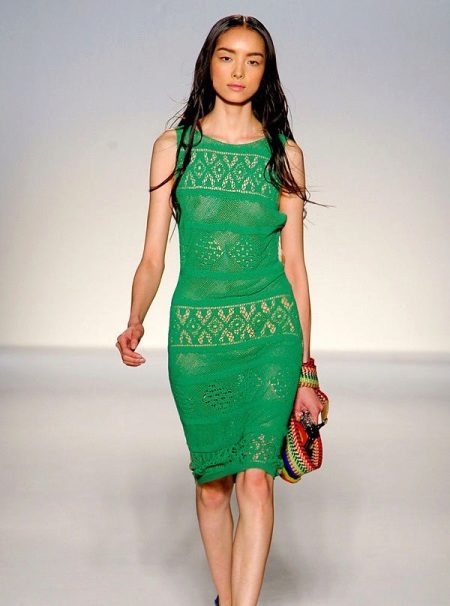 שמלה סרוגה ירוקה