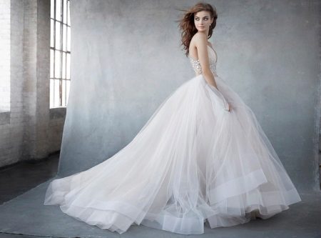 שמלת חתונה אורגנזה - לזארו
