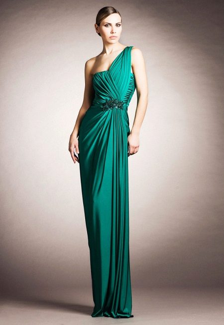 Grøn græsk kjole