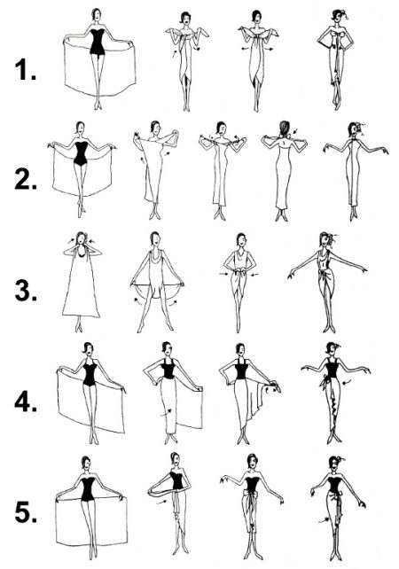 Ways of tying sarong
