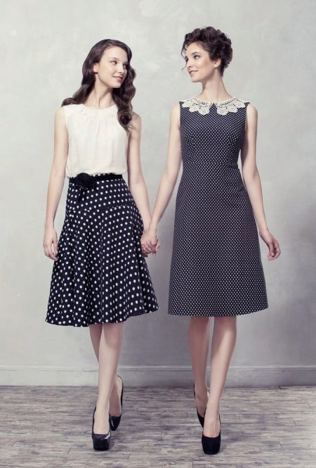 svart og hvitt poplin kjoler