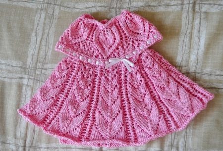 Pletené šaty pro dívku 1 rok pletení