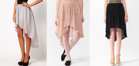 Asymmetrical skirts